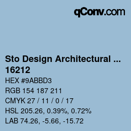 Color code: Sto Design Architectural Colours - 16212 | qconv.com