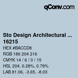 Code couleur: Sto Design Architectural Colours - 16215 | qconv.com