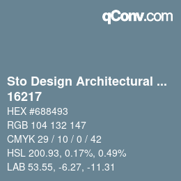 Color code: Sto Design Architectural Colours - 16217 | qconv.com