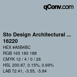 Color code: Sto Design Architectural Colours - 16220 | qconv.com