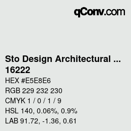 Color code: Sto Design Architectural Colours - 16222 | qconv.com