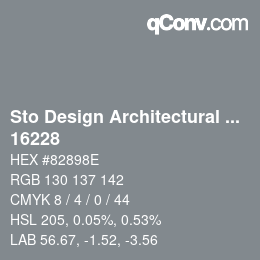 Color code: Sto Design Architectural Colours - 16228 | qconv.com