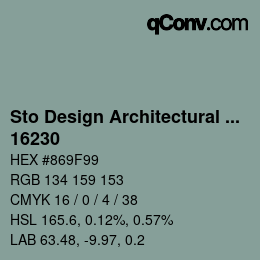 Color code: Sto Design Architectural Colours - 16230 | qconv.com