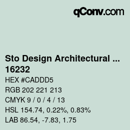 Color code: Sto Design Architectural Colours - 16232 | qconv.com