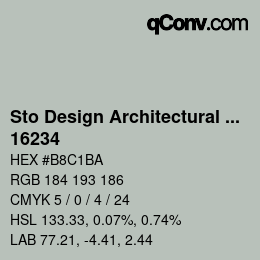 カラーコード: Sto Design Architectural Colours - 16234 | qconv.com