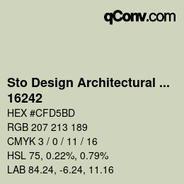 Farbcode: Sto Design Architectural Colours - 16242 | qconv.com