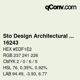 カラーコード: Sto Design Architectural Colours - 16243 | qconv.com