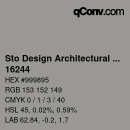 Color code: Sto Design Architectural Colours - 16244 | qconv.com