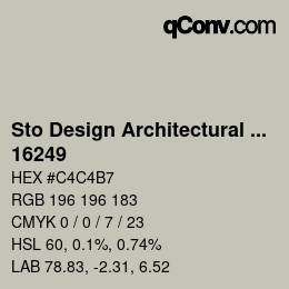 Código de color: Sto Design Architectural Colours - 16249 | qconv.com