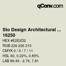 Código de color: Sto Design Architectural Colours - 16250 | qconv.com