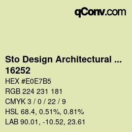 Código de color: Sto Design Architectural Colours - 16252 | qconv.com