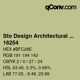 Código de color: Sto Design Architectural Colours - 16254 | qconv.com