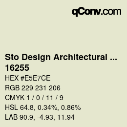 Color code: Sto Design Architectural Colours - 16255 | qconv.com