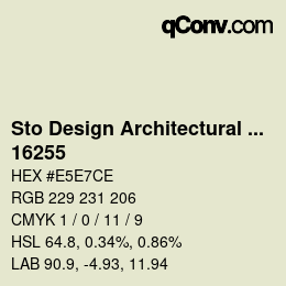 Código de color: Sto Design Architectural Colours - 16255 | qconv.com