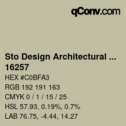 Code couleur: Sto Design Architectural Colours - 16257 | qconv.com
