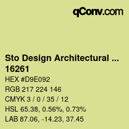 Color code: Sto Design Architectural Colours - 16261 | qconv.com