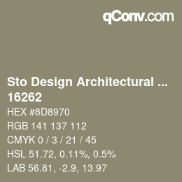 Farbcode: Sto Design Architectural Colours - 16262 | qconv.com