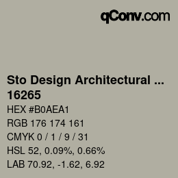 Color code: Sto Design Architectural Colours - 16265 | qconv.com