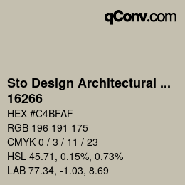 カラーコード: Sto Design Architectural Colours - 16266 | qconv.com