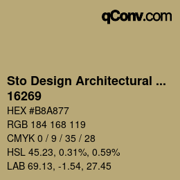 Código de color: Sto Design Architectural Colours - 16269 | qconv.com