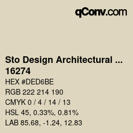 カラーコード: Sto Design Architectural Colours - 16274 | qconv.com