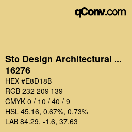 カラーコード: Sto Design Architectural Colours - 16276 | qconv.com