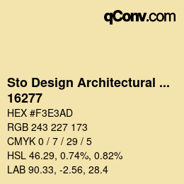 Color code: Sto Design Architectural Colours - 16277 | qconv.com