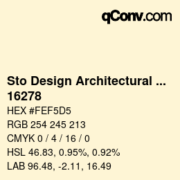 Color code: Sto Design Architectural Colours - 16278 | qconv.com