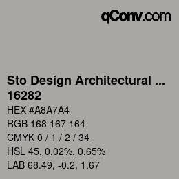 Color code: Sto Design Architectural Colours - 16282 | qconv.com