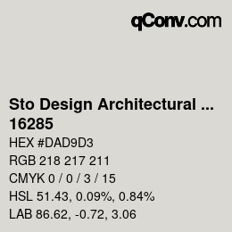カラーコード: Sto Design Architectural Colours - 16285 | qconv.com
