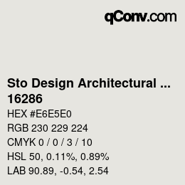 Color code: Sto Design Architectural Colours - 16286 | qconv.com