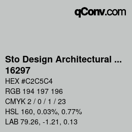 Color code: Sto Design Architectural Colours - 16297 | qconv.com