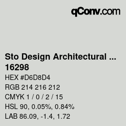 Color code: Sto Design Architectural Colours - 16298 | qconv.com