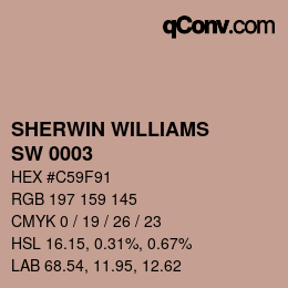 颜色代码: SHERWIN WILLIAMS<br>SW 0003 - Cabbage Rose | qconv.com