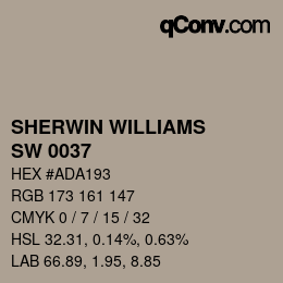 颜色代码: SHERWIN WILLIAMS<br>SW 0037 - Morris Room Grey | qconv.com