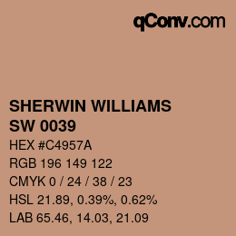 Color code: SHERWIN WILLIAMS<br>SW 0039 - Mellow Mauve | qconv.com