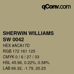 Code couleur: SHERWIN WILLIAMS<br>SW 0042 - Ruskin Room Green | qconv.com