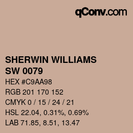 カラーコード: SHERWIN WILLIAMS<br>SW 0079 - Pinky Beige | qconv.com