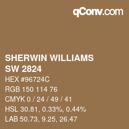 Farbcode: SHERWIN WILLIAMS<br>SW 2824 - Renwick Golden Oak | qconv.com