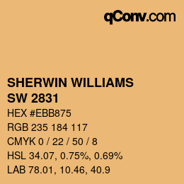 Farbcode: SHERWIN WILLIAMS<br>SW 2831 - Classical Gold | qconv.com