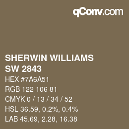 Code couleur: SHERWIN WILLIAMS<br>SW 2843 - Roycroft Brass | qconv.com