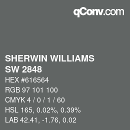 Farbcode: SHERWIN WILLIAMS<br>SW 2848 - Roycroft Pewter | qconv.com