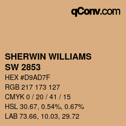 颜色代码: SHERWIN WILLIAMS<br>SW 2853 - New Colonial Yellow | qconv.com