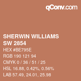 Color code: SHERWIN WILLIAMS<br>SW 2854 - Caribbean Coral | qconv.com