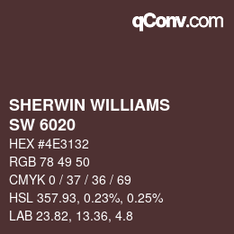 颜色代码: SHERWIN WILLIAMS<br>SW 6020 - Marooned | qconv.com