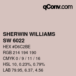 颜色代码: SHERWIN WILLIAMS<br>SW 6022 - Breathless | qconv.com