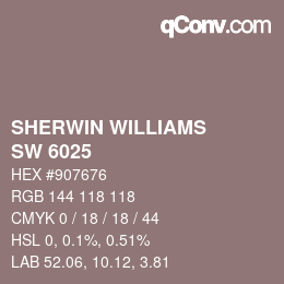 Color code: SHERWIN WILLIAMS<br>SW 6025 - Socialite | qconv.com