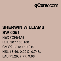 颜色代码: SHERWIN WILLIAMS<br>SW 6051 - Sashay Sand | qconv.com