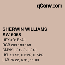 カラーコード: SHERWIN WILLIAMS<br>SW 6058 - Likeable Sand | qconv.com