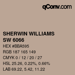 颜色代码: SHERWIN WILLIAMS<br>SW 6066 - Sand Trap | qconv.com